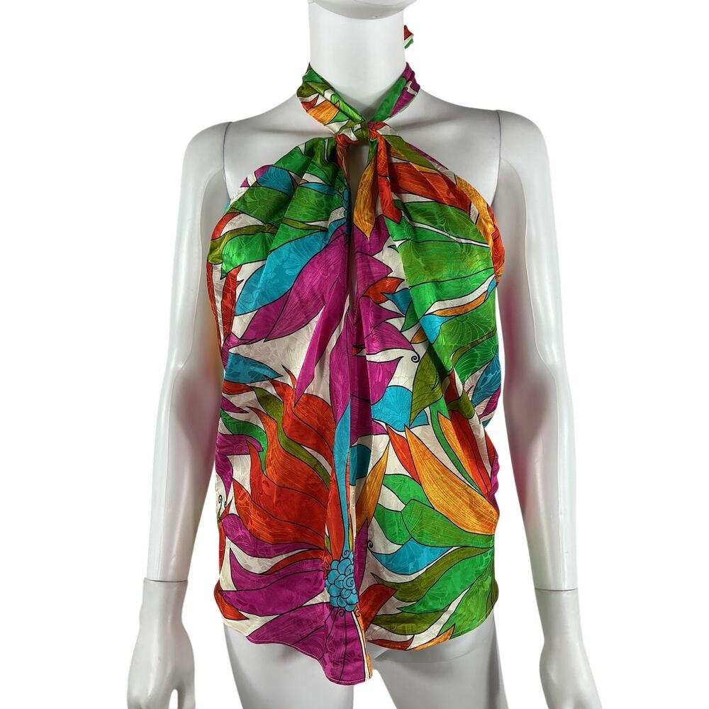 Ronny Kobo Floral Multi Omilia Top Size S